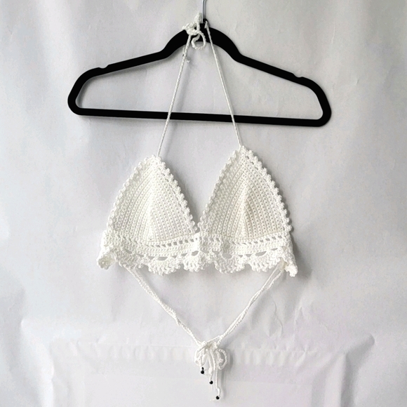 Tops - 🛍3 for $30 Crochet White Boho Top Sz S/M